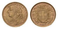 20 Franken Goldvreneli Schweiz Lot 10 Stück div. Jahrgänge *(X)