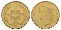 Schweiz 20 Franken 1895 B Helvetia
