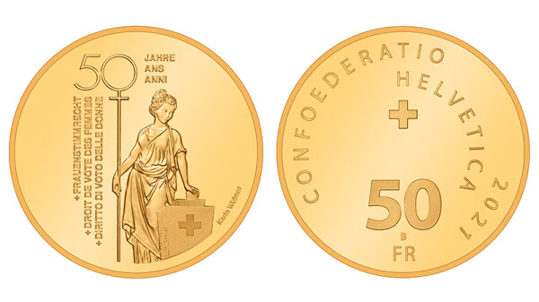 Schweiz 50 Franken 2021 B 50 Jahre Frauenstimmrecht (ME)