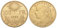 Schweiz 100 Franken 1925 B Goldveneli