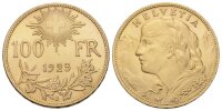 Schweiz 100 Franken 1925 B Goldvreneli