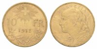 Schweiz 10 Franken 1912 B Vreneli