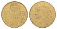 Schweiz 10 Franken 1912 B Goldvreneli