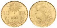10 Franken Goldvreneli Schweiz div. Jahrgänge