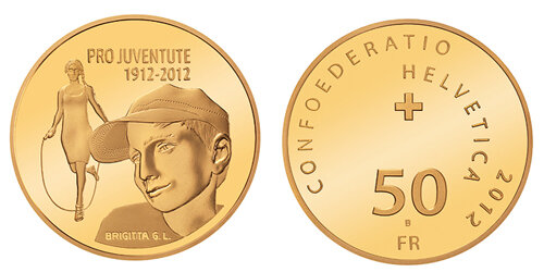 Schweiz 50 Franken 2012 B 100 Jahre Pro Juventute (ME)