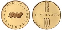 Schweiz 100 Franken 2000 B Messias (ME)