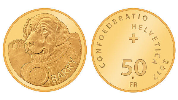 Schweiz 50 Franken 2017 B Barry Bernhardiner (ME)