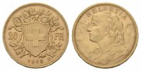 Schweiz 20 Franken 1905 B Goldvreneli