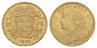Schweiz 20 Franken 1898 B Vreneli
