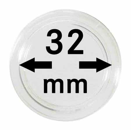 Münzenkapseln Ø 32 mm (10er Pack)