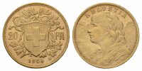Schweiz 20 Franken 1904 B Vreneli