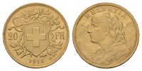 Schweiz 20 Franken 1910 B Vreneli